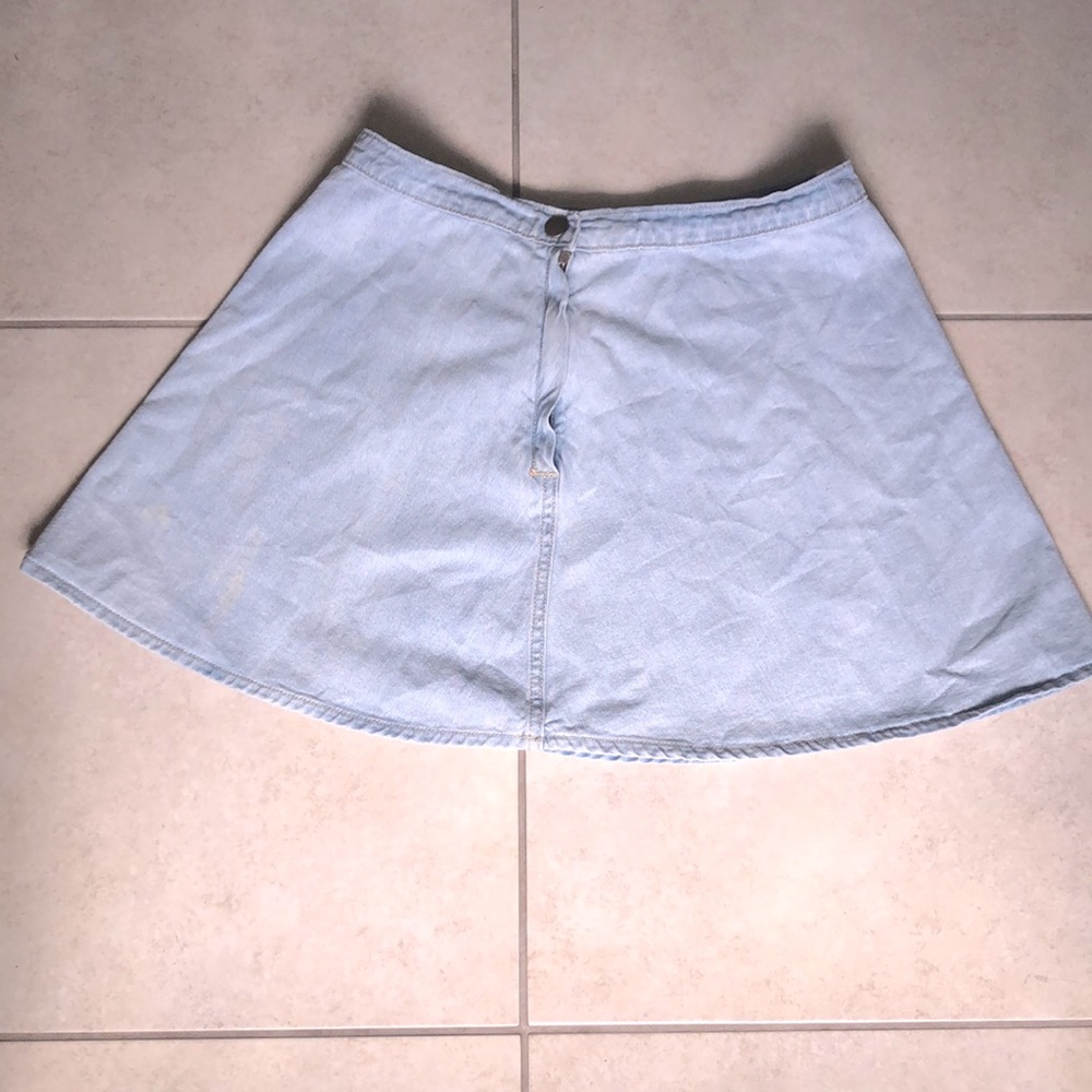 Light wash Jean Skirt